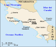 Mappa Costa Rica
