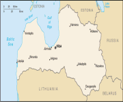 Mappa Lettonia