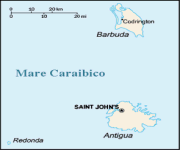 Mappa Antigua e Bermuda