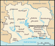 Mappa Costa d'Avorio