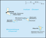 Mappa Isole Comore