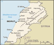 Mappa Libano