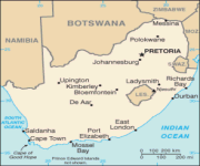 Mappa Sudafrica